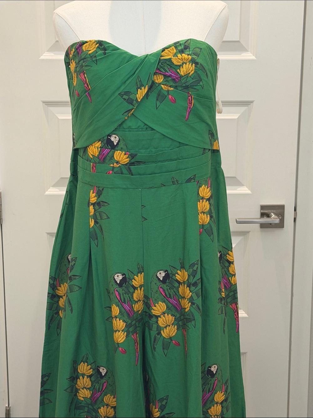 FARM Rio Green Rio Maracanã Strapless Jumpsuit Size XL - Picture 7 of 11